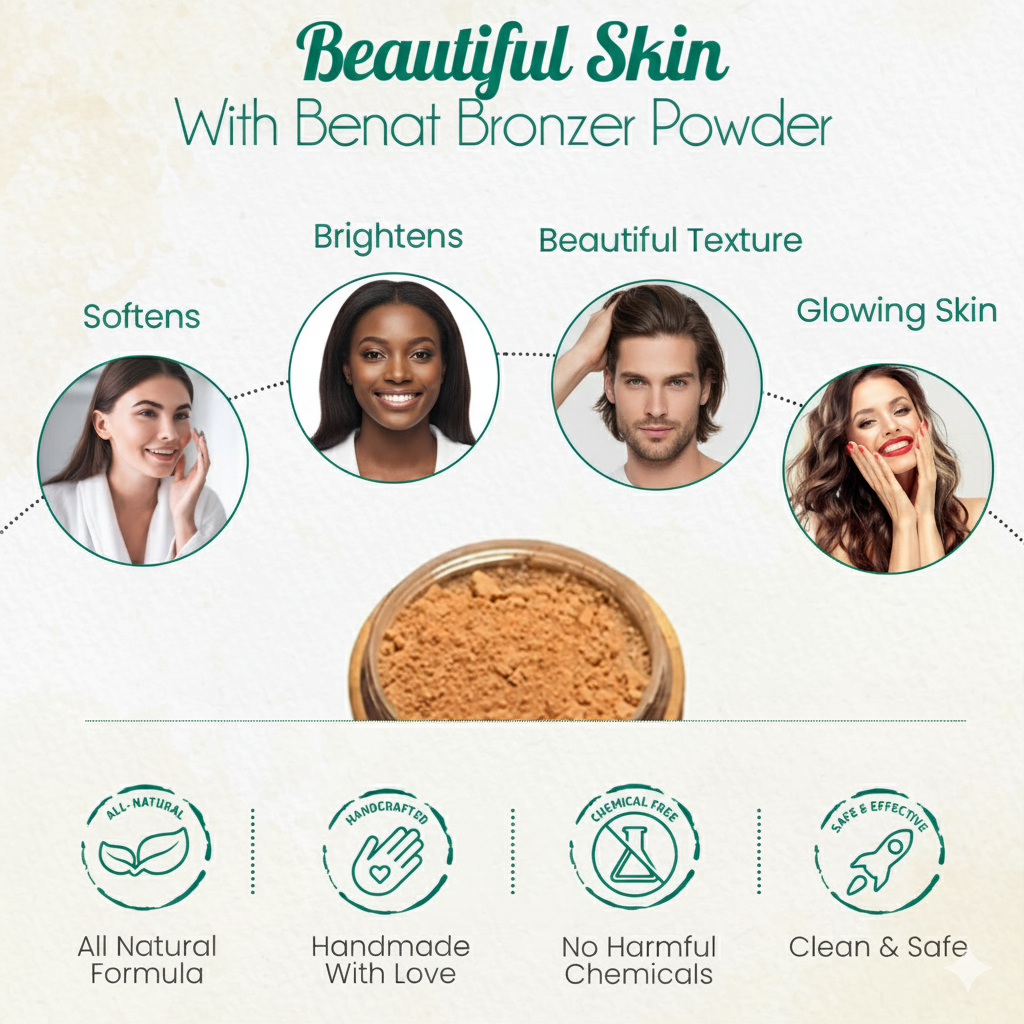 All-Natural Bronzer Loose Powder. Eco-Friendly