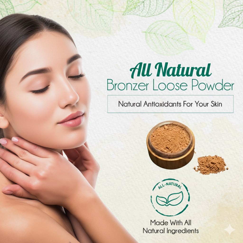 All-Natural Bronzer Loose Powder. Eco-Friendly