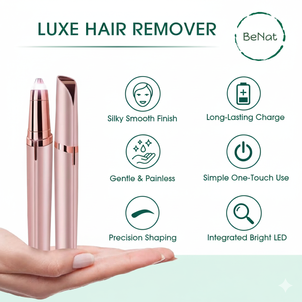 Rechargeable Facial + Eyebrow Hair Removers Set -2 Pack