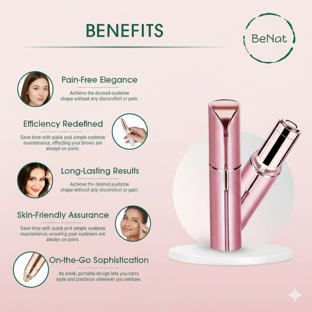 Rechargeable Facial + Eyebrow Hair Removers Set -2 Pack